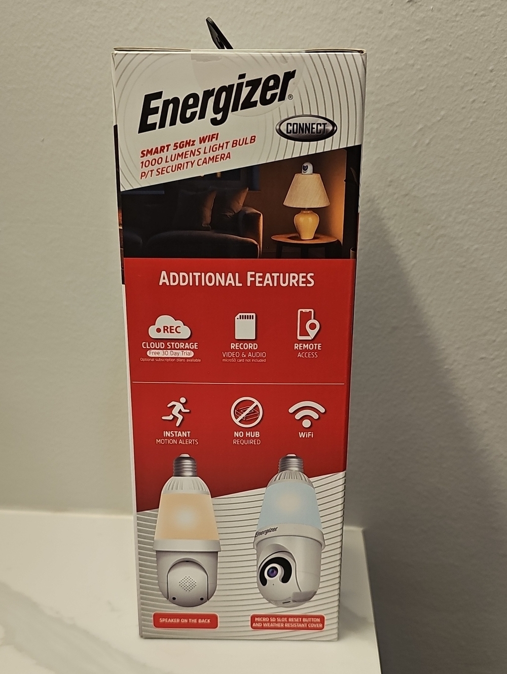 Energizer White Smart WiFi Light Bulb Security Camera — 1000 Lumens. New In Box. - Picture 13 of 16